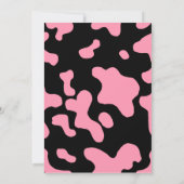 Invitation Vache Cute ferme animal thème fille 1er anniversai (Dos)