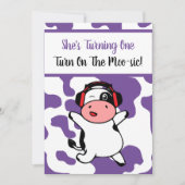 Invitation Vache Danser Ferme Animaux Thématiques Fille 1er A (Devant)