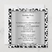 Invitation Vache de fête d'anniversaire Imprimer image diaman (Dos)
