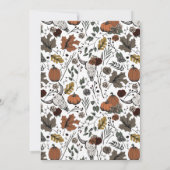 Invitation Vache de Thanksgiving Ouest Crâne d'automne moisso (Dos)
