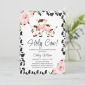 Invitation Vache de veau flush Imprimer Baby shower Invitatio (Debout devant)