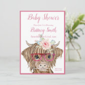 Invitation Vache des Highlands, Cactus du désert Personnalise (Debout devant)