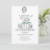 Invitation Vache Doodle ferme Animal Anniversaire Fête Invita (Debout devant)