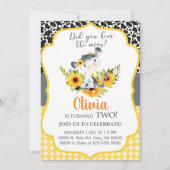 Invitation Vache et tournesol avez-vous entendu l'invitation  (Devant)