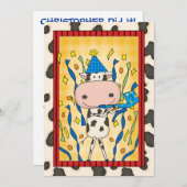 Invitation Vache - fête de remise des diplômes (Devant / Derrière)