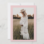 Invitation Vache florale rose pâle douche bébé fille (Dos)