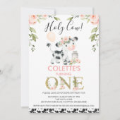 Invitation Vache Imprimer Vache Sainte Vache Flore 1er annive (Devant)