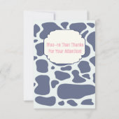 Invitation Vache jaune bleu foncé avec baby shower à ballon (Dos)