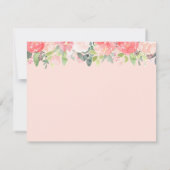 Invitation Vache laitière Peony Floral Merci notes (Dos)