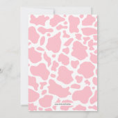 Invitation Vache mignonne au-dessus du Baby shower Lune (Dos)
