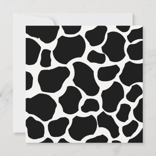 Invitation Vache mignonne Imprimer Rouge Noir Bébé Douche Inv (Dos)