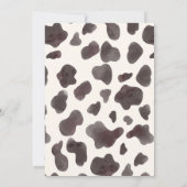 Invitation Vache Motif Western Boots ou Bow Genre Reveillez (Dos)