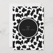 Invitation Vache noire et blanche Imprimer Premier anniversai (Dos)