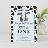 Invitation Vache noire Imprimer Arche bleue Vache sainte 1er (Debout devant)