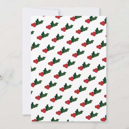 Invitation Vache Père Noël Vert Blanc Virtuel Noël (Dos)