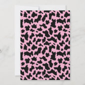 Invitation Vache Print Cowgirl Mariage rose Bachelorette Part (Dos)