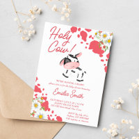 Vache rose motif mignon baby shower de vache