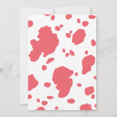 Invitation Vache rose motif mignonne fête d'anniversaire de v (Dos)