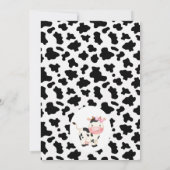 Invitation Vache rose Plaid Imprimer rose Floral Photo Annive (Dos)