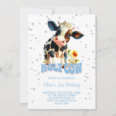 Invitation Vache sacrée Blue 2ème anniversaire (Devant)