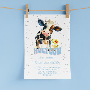 Invitation Vache sacrée Blue 2ème anniversaire