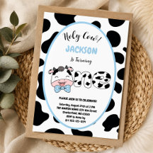 Vache sacrée j'ai un an Fête d'anniversaire d'un g