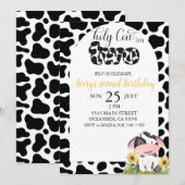 Invitation Vache Sainte Deuxième Anniversaire (Devant / Derrière)