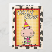 Invitation Vache sainte - fête de remise des diplômes (Devant / Derrière)