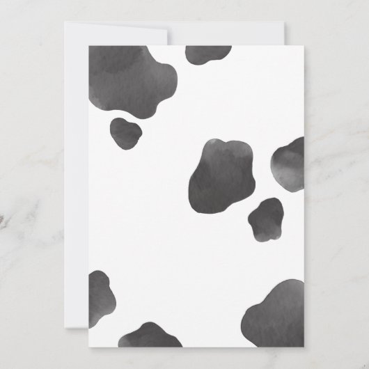 Invitation Vache sainte Nous avons un bébé, Baby shower de va (Dos)