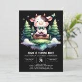 Invitation Vache sur mesure Farmyard Anniversaire (Debout devant)