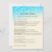 Invitation Vachère Côtière Bachelorette Beach Sea Sable Plage (Dos)