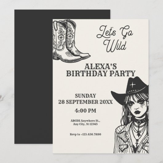 Invitation Vachère, déchaînons-nous (Devant / Derrière)