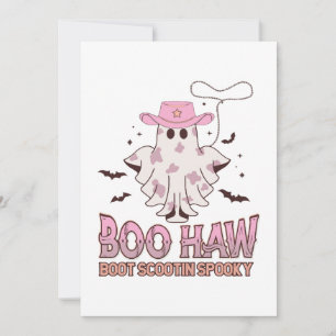 Invitation Vachère effrayante drôle Halloween western