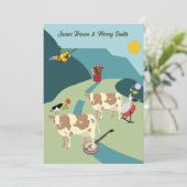 Invitation Vaches dans Love Road Country Music Mariage (Debout devant)