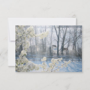 Invitation Vaches dans un champ en hiver