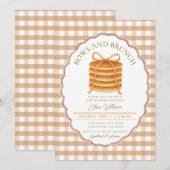 Invitation Vaches et Baby shower à la crêpe de Brunch (Devant / Derrière)