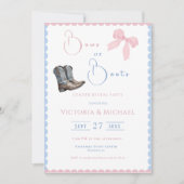 Invitation Vaches ou bottes roses et bleues Révélation de gen (Devant)