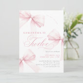 Invitation Vaches roses Douze Anniversaire (Debout devant)