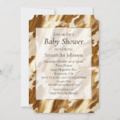 Invitation Vachette à crème dorée occidentale (Devant)