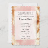 Invitation Vachette blanche Brown rose occidentale (Devant)
