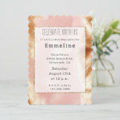 Invitation Vachette blanche Brown rose occidentale (Debout devant)