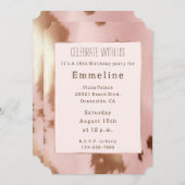 Invitation Vachette blanche en or rose (Devant / Derrière)