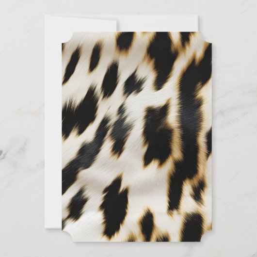 Invitation Vachette blanche noire (Dos)