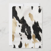 Invitation Vachette blanche noire Fête des mariées sud-ouest (Dos)