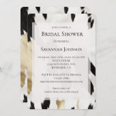 Invitation Vachette blanche noire Fête des mariées sud-ouest (Devant / Derrière)