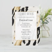 Invitation Vachette blanche noire sud-ouest (Debout devant)