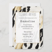 Invitation Vachette blanche noire sud-ouest (Devant)