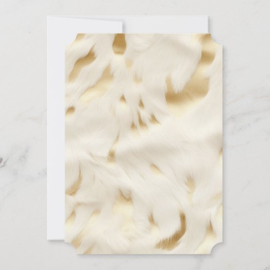 Invitation Vachette blanche or Vachette occidentale (Dos)