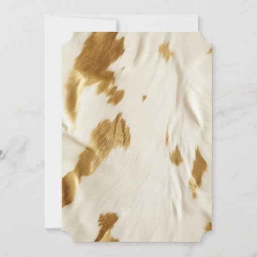 Invitation Vachette blanche or Vachette sud-ouest (Dos)