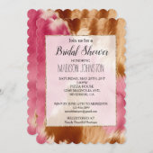 Invitation Vachette Brown d'or rose occidental (Devant / Derrière)